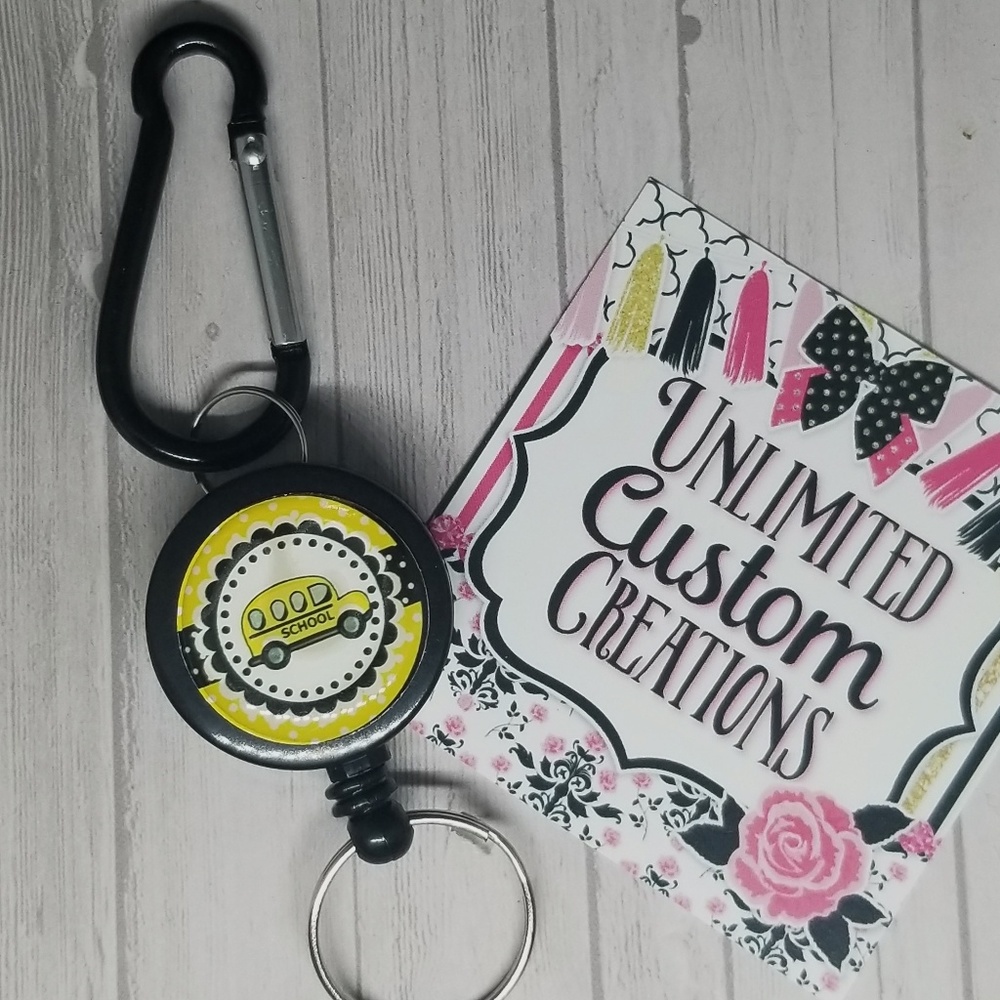 School bus keychain